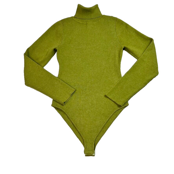 Lulus Tops - LULUS Bodysuit Changing With The Seasons Lime Green Knit Cutout Knit